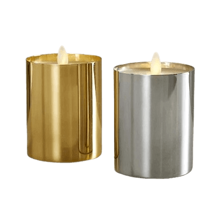 S.STEEL PLAIN CANDLE CONTAINER (2 FINISHS)